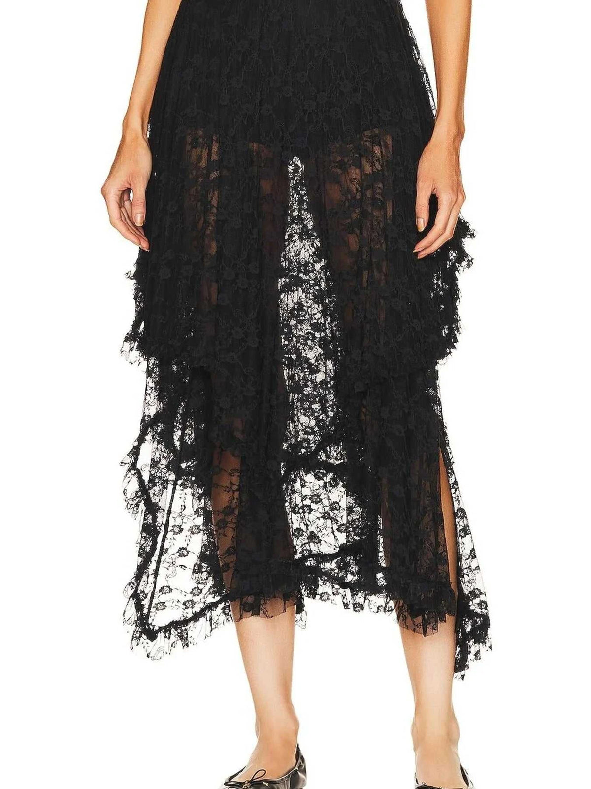 Asymmetrical Lace Midi Skirt 100100887265685 41 Gifts for Her Jerry's Apparel 