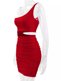 One-Shoulder Cutout Ruched Bodycon Mini Dress 101001098960768 27 Gifts for Her Jerry's Apparel 