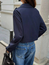 Cropped Double-Breasted Raglan Sleeve Jacket 100100006665761 88 Seasonal Fashion Collections Jerry's Apparel 
