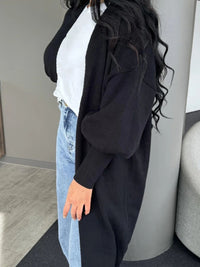 Drop Shoulder Open Front Cardigan