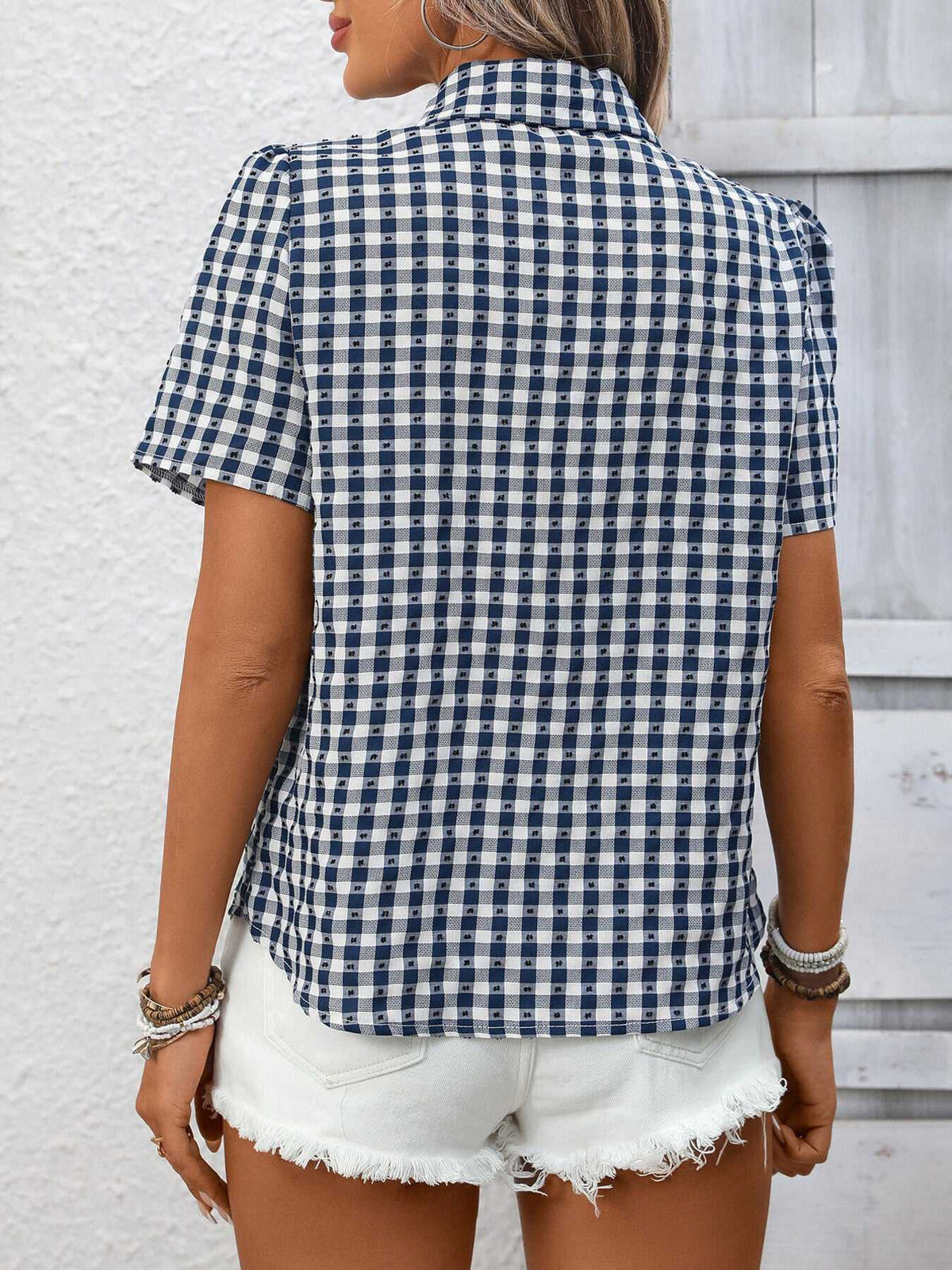 Plaid Button-Up Short Sleeve Shirt 100100054709959 33 Affordable Fashion Under $100 Jerry's Apparel 