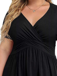 Plus Size Surplice Short Sleeve T-Shirt 100100382914132 26 Affordable Fashion Under $100 Jerry's Apparel 