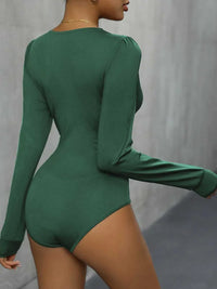Perfee Lace Detail Plunge Long Sleeve Bodysuit 100100229596543 27 Affordable Fashion Under $100 Jerry's Apparel 