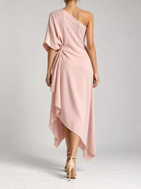 Full Size One-Shoulder Asymmetric Hem Midi Dress Plus Size 101001732260581 53 Gifts for Her Jerry's Apparel 