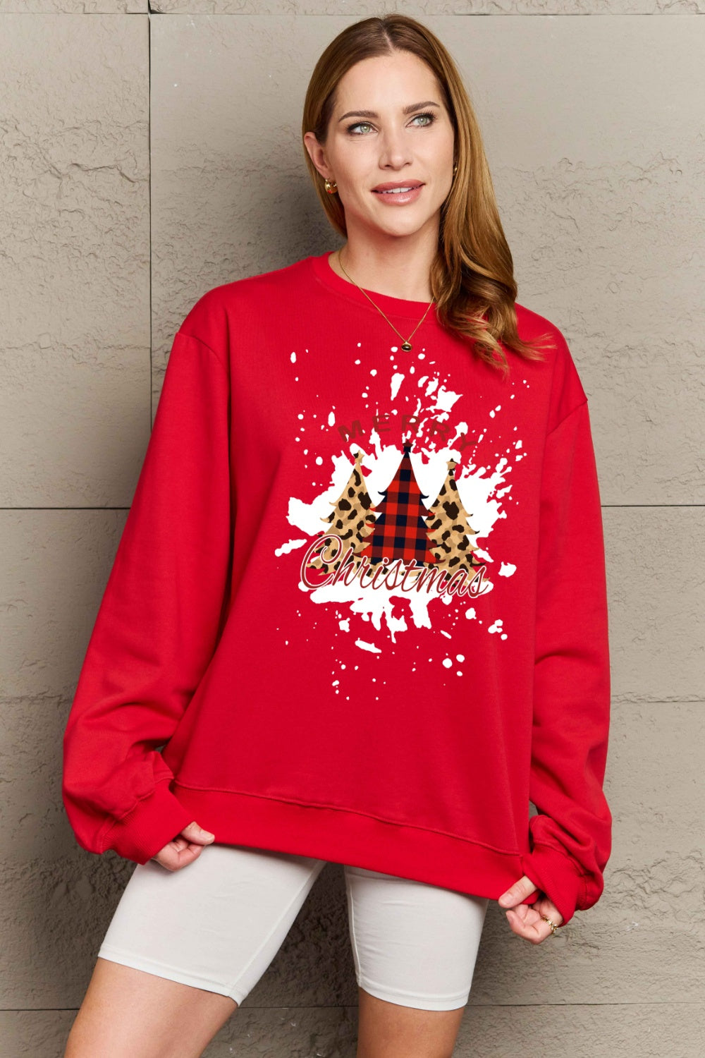 Simply Love Full Size MERRY CHRISTMAS Graphic Sweatshirt