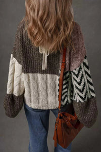 Color Block Cable Knit Sweater 100100801151300 51 Affordable Fashion Under $100 Jerry's Apparel 