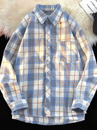 Men's Full Size Oversized Plaid Shirt with Chest Pocket Plus Size 100400615461663 43 Affordable Fashion Under $100 Jerry's Apparel 