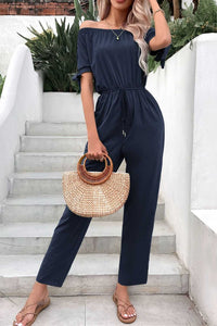 Perfee Off-Shoulder Tie Cuff Jumpsuit with Pockets 100100211197458 40 Affordable Fashion Under $100 Jerry's Apparel 