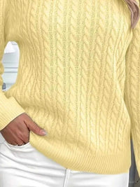 Cable Knit Round Neck Sweater 100100543926503 45 Affordable Fashion Under $100 Jerry's Apparel 