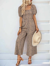 Printed Square Neck Puff Sleeve Jumpsuit 100100346581755 31 Affordable Fashion Under $100 Jerry's Apparel 