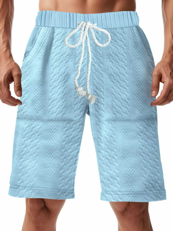 Men's Full Size Texture Drawstring Shorts Plus Size 100400880734003 36 Affordable Fashion Under $100 Jerry's Apparel 