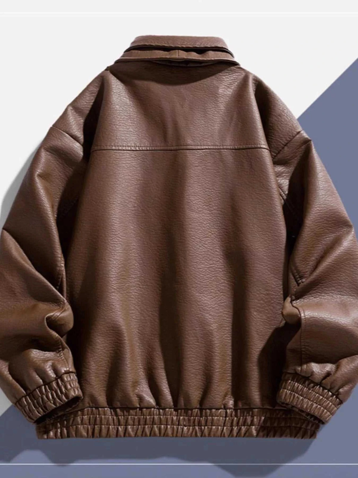 Men's Plus Size Faux Leather Bomber Jacket 100400787475284 100 Fashion Forward Plus Size Clothing Jerry's Apparel 