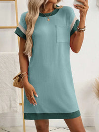 Round Neck Short Sleeve Mini Dress 100100619871757 33 Affordable Fashion Under $100 Jerry's Apparel 