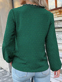 Lace Detail V-Neck Long Sleeve Blouse 100100219485344 33 Affordable Fashion Under $100 Jerry's Apparel 