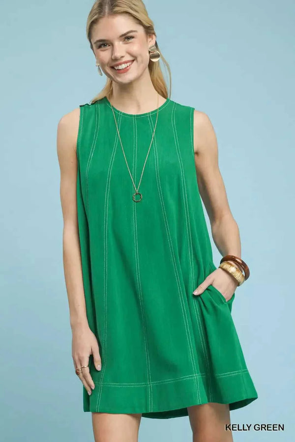 Umgee Linen Sleeveless Swing Dress 100100353311753 55 Affordable Fashion Under $100 Jerry's Apparel 