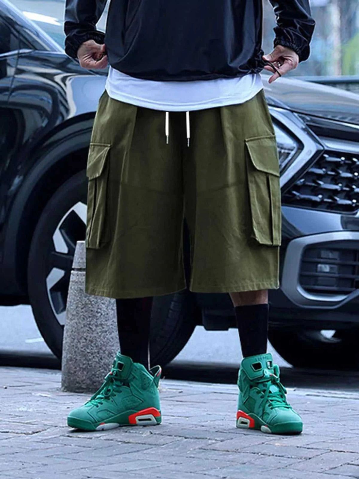 Men's Full Size Cargo Shorts with Drawstring Waist Plus Size 100400558150756 44 Affordable Fashion Under $100 Jerry's Apparel 