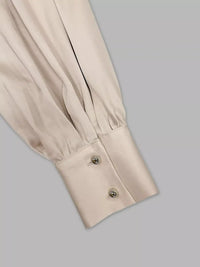 Long Sleeve Satin Ruched Midi Dress 101001413445997 63 Affordable Fashion Under $100 Jerry's Apparel 