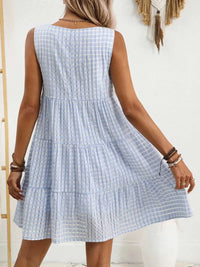 Plaid Round Neck Sleeveless Mini Dress 100100093541083 32 Affordable Fashion Under $100 Jerry's Apparel 