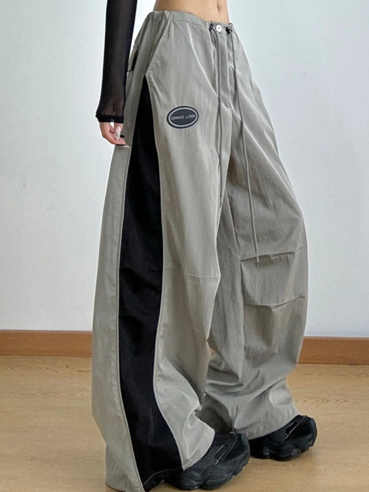 Drawstring Wide Leg Pants
