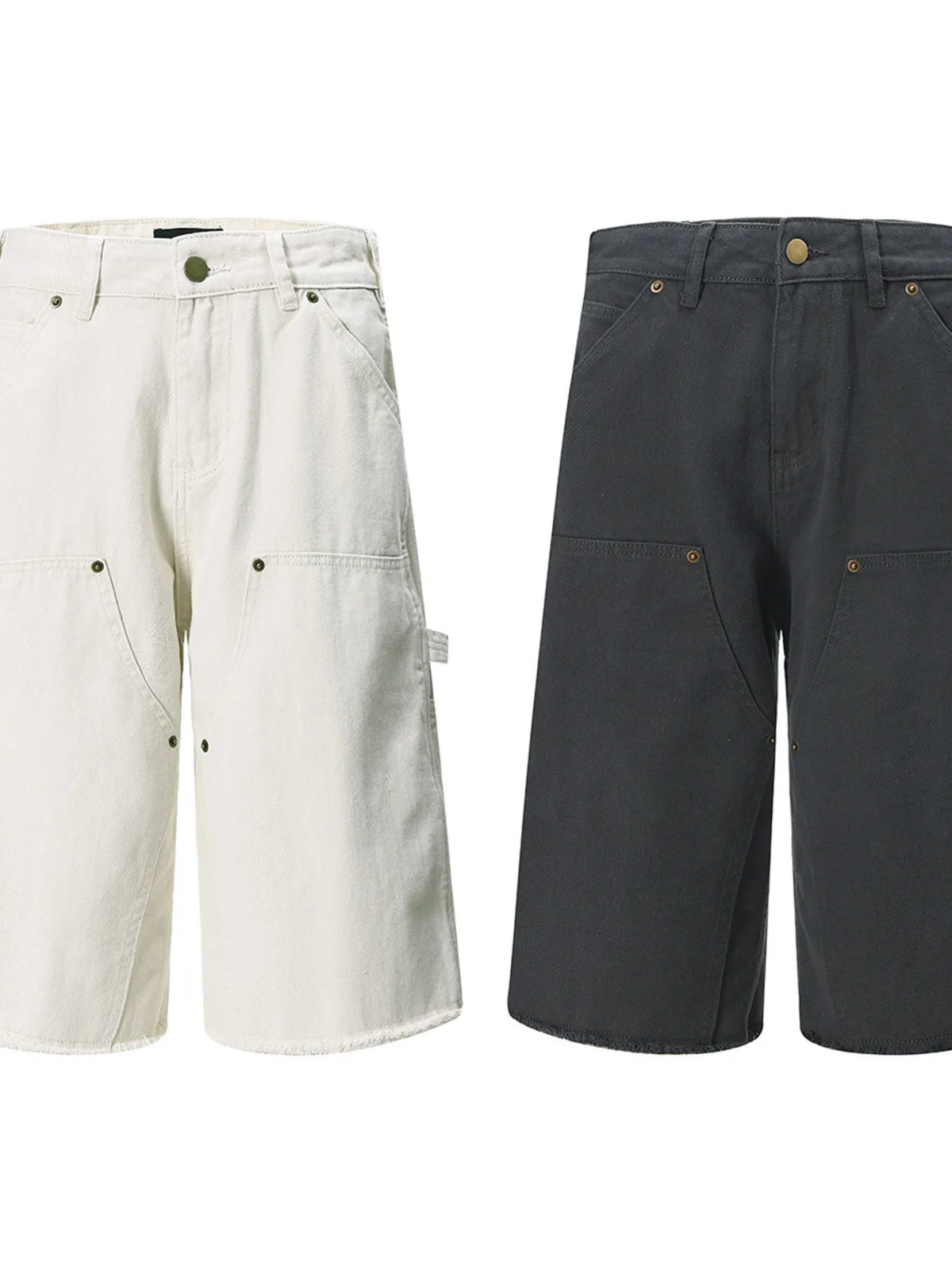 Men's Wide Leg Denim Shorts