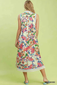 Umgee Paisley Floral Sleeveless Midi Dress 100100521521578 66 Affordable Fashion Under $100 Jerry's Apparel 