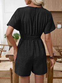 V-Neck Drawstring Waist Romper 100100584111761 32 Affordable Fashion Under $100 Jerry's Apparel 