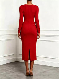 Ruffled Surplice Long Sleeve Dress 101001668949546 49 Gifts for Her Jerry's Apparel 