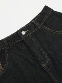 Men's Wide Leg Denim Shorts