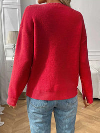 Bow Round Neck Long Sleeve Sweater 100100577001870 48 Seasonal Fashion Collections Jerry's Apparel 