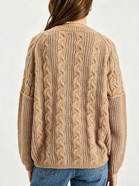 Cable-Knit Dropped Shoulder Sweater 100100950110388 46 Affordable Fashion Under $100 Jerry's Apparel 