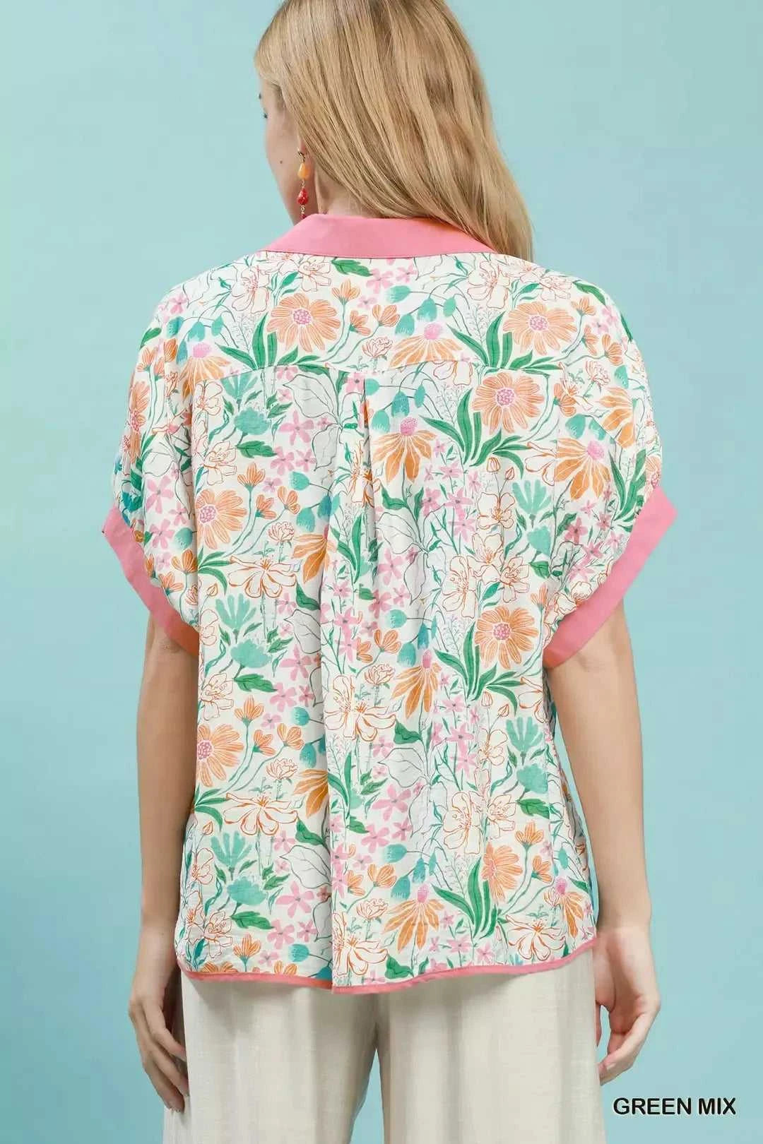 Umgee Floral Print Oversized Top 100100155031834 49 Affordable Fashion Under $100 Jerry's Apparel 