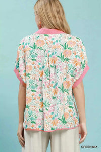 Umgee Floral Print Oversized Top 100100155031834 49 Affordable Fashion Under $100 Jerry's Apparel 