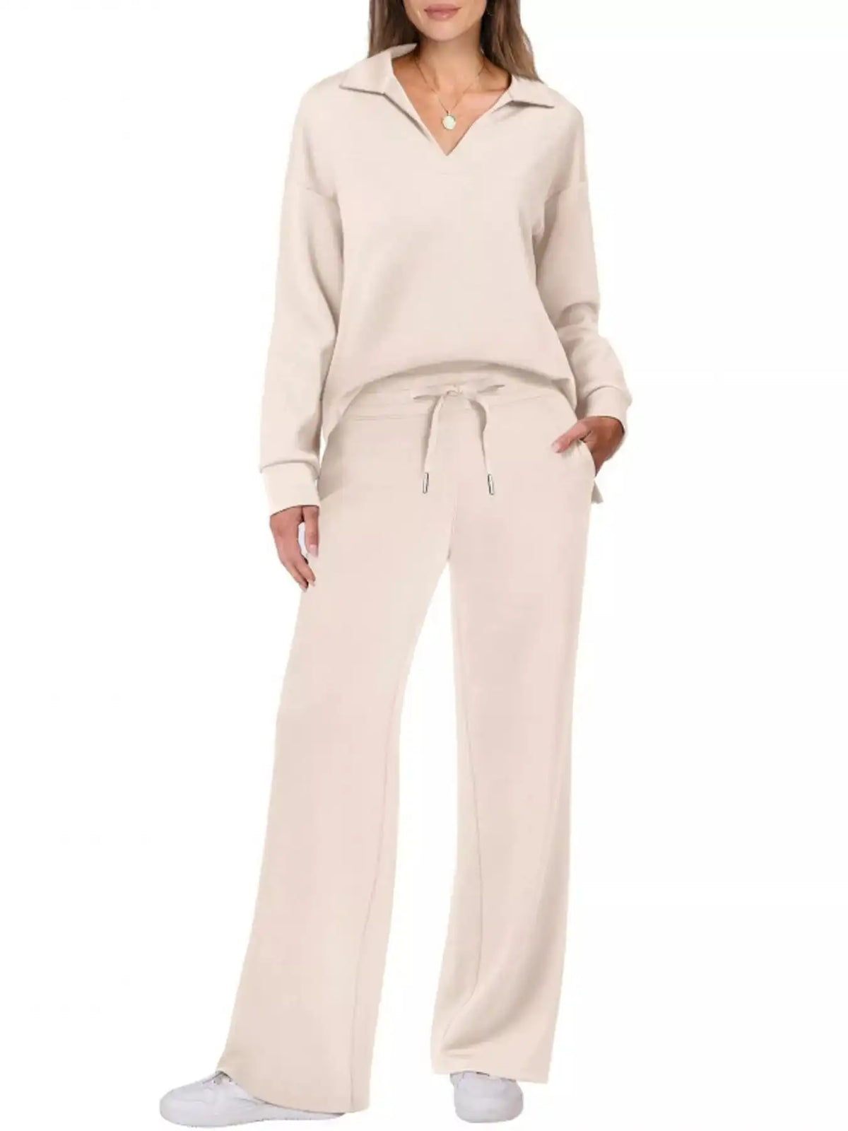 Dropped Shoulder Top and Pants Set 101001926020102 36 Gifts for Her Jerry's Apparel 