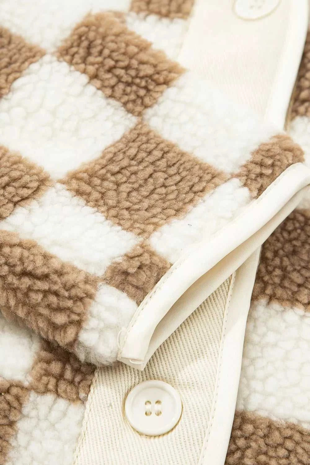 Checkered Sherpa Oversized Button Up Jacket 100100355171838 60 Affordable Fashion Under $100 Jerry's Apparel 