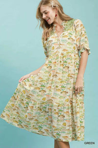 Umgee Print Tiered Midi Dress 100100917281451 66 Affordable Fashion Under $100 Jerry's Apparel 