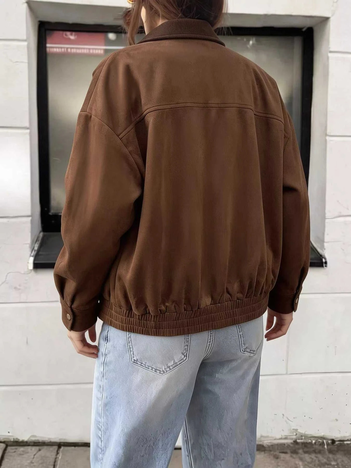 Corduroy Collar Zip-Up Jacket 100100544313647 53 Affordable Fashion Under $100 Jerry's Apparel 