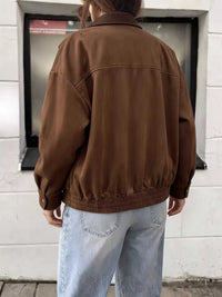 Corduroy Collar Zip-Up Jacket 100100544313647 53 Affordable Fashion Under $100 Jerry's Apparel 