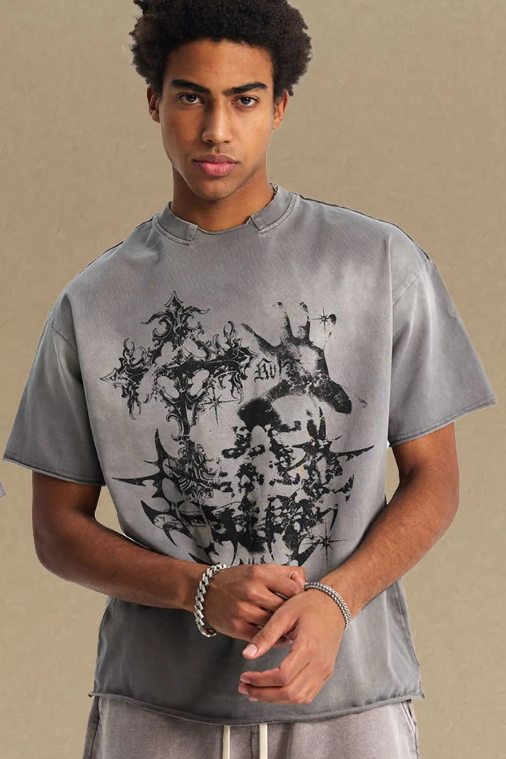 Men's Graphic Round Neck Half Sleeve T-Shirt