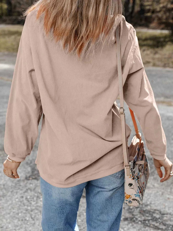 Halloween Pumpkin Drop Shoulder Sweatshirt 100100044114197 44 Women's Holiday Apparel Jerry's Apparel 