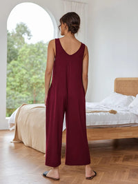 Sleeveless Wide Leg Casual Jumpsuit