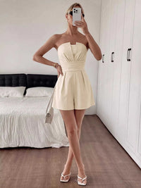 Strapless Pleated Detail Romper 100100467839459 32 Affordable Fashion Under $100 Jerry's Apparel 