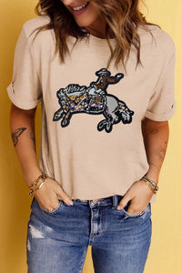 Sequin Rodeo Graphic Crewneck Tee
