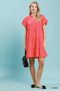 Umgee Puff Sleeve Tiered Babydoll Dress 100100716131167 55 Affordable Fashion Under $100 Jerry's Apparel 