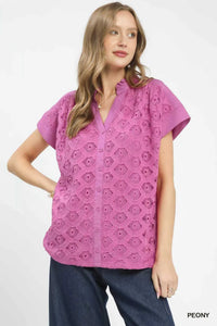 Umgee Lace Button-Front Top 100100324171200 55 Affordable Fashion Under $100 Jerry's Apparel 