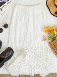 Lace Elastic Waist Midi Skirt 100100015303540 44 Affordable Fashion Under $100 Jerry's Apparel 