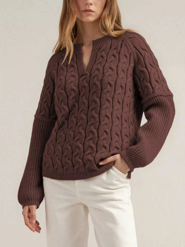 Cable-Knit Dropped Shoulder Sweater 100100950110388 46 Affordable Fashion Under $100 Jerry's Apparel 