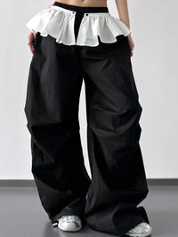 Ruffled Wide Leg Pants