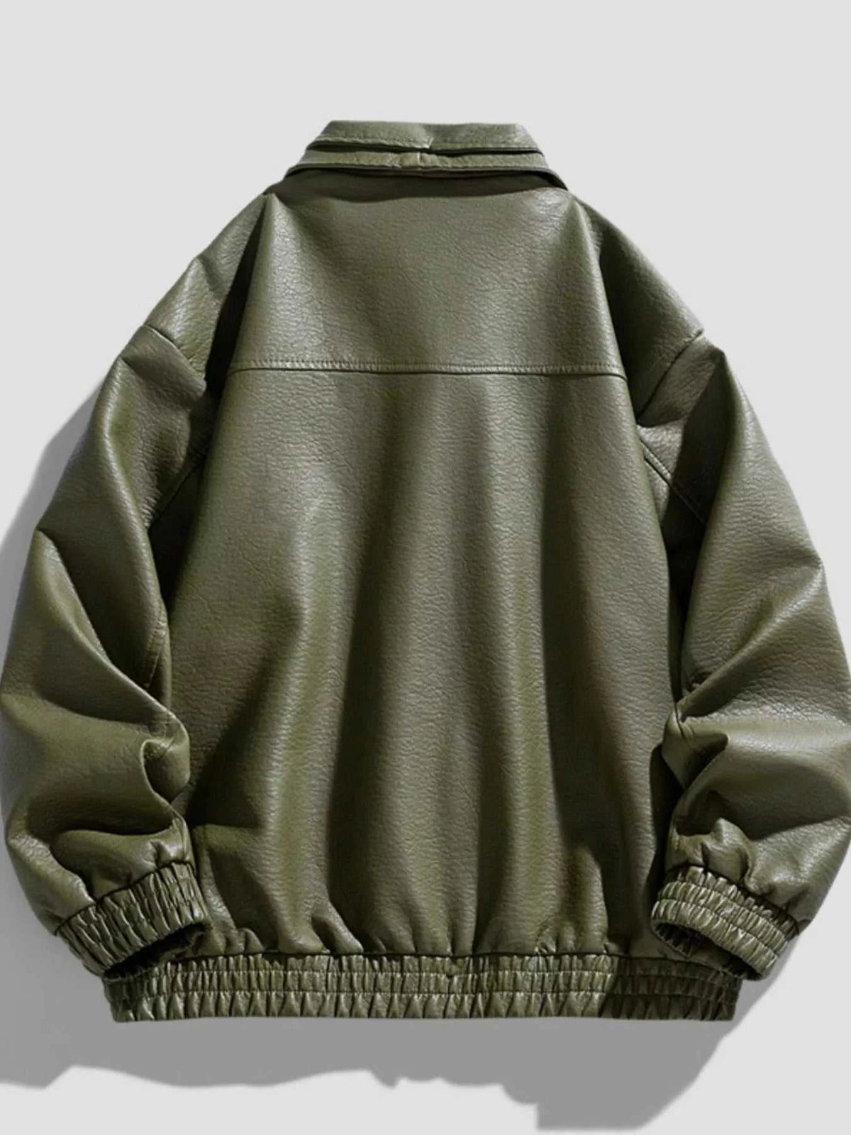 Men's Plus Size Faux Leather Bomber Jacket 100400787475284 100 Fashion Forward Plus Size Clothing Jerry's Apparel 