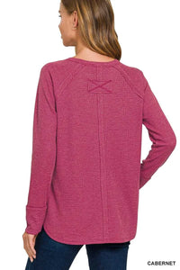 Zenana Baby Waffle Long Sleeve Top 100100404421874 21 Affordable Fashion Under $100 Jerry's Apparel 