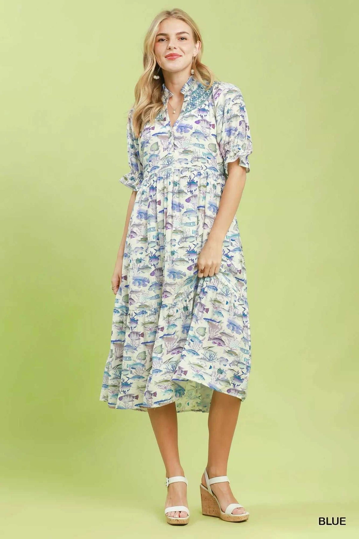 Umgee Print Tiered Midi Dress 100100265961941 66 Affordable Fashion Under $100 Jerry's Apparel 
